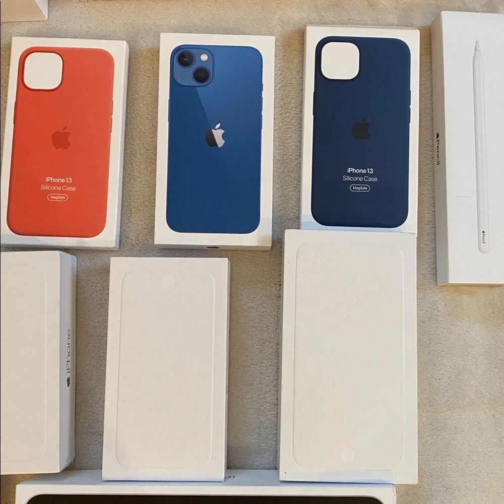 Bundle of EMPTY Apple packaging:  2 MacBook Air 13, AirPods Pro, iPhones, etc.